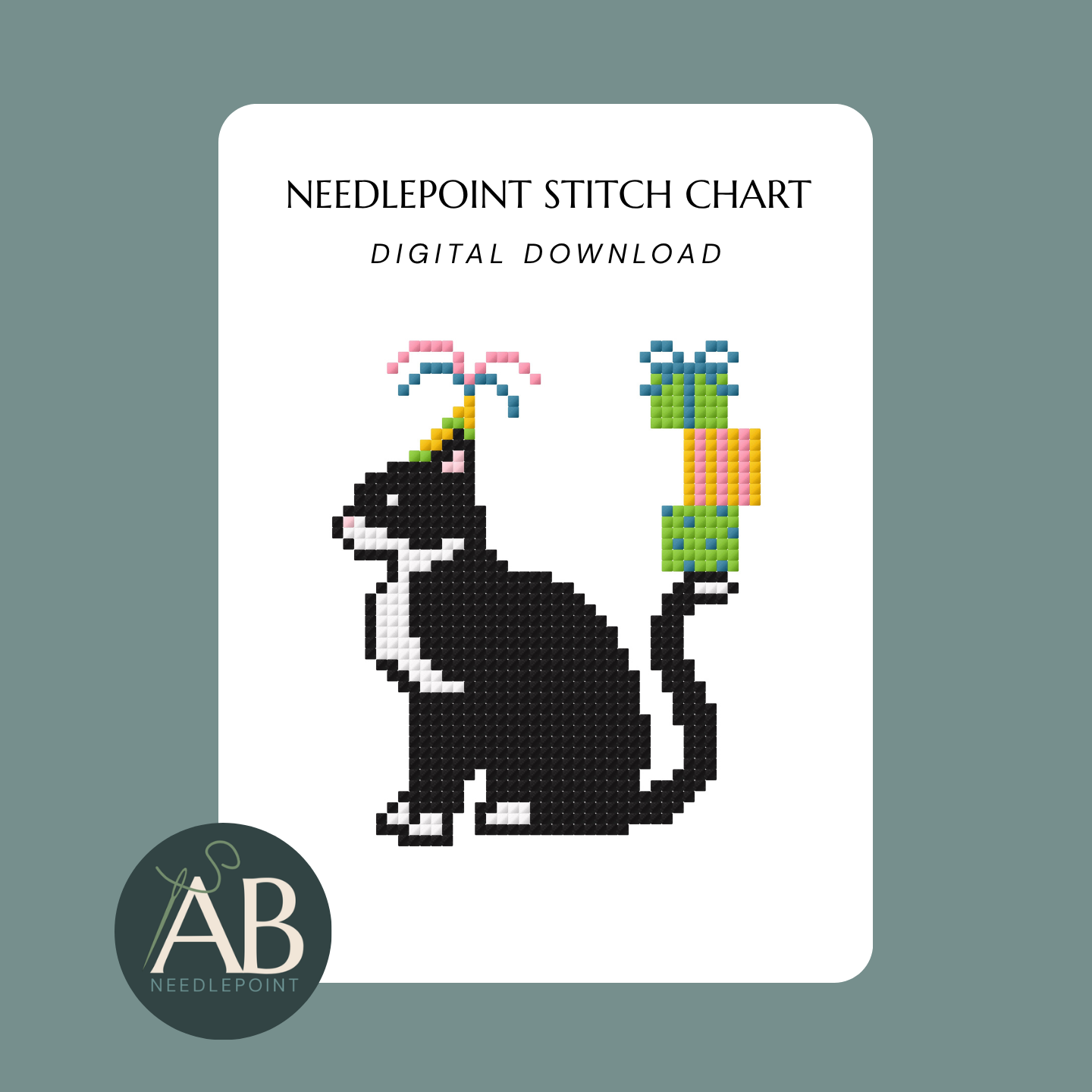 Birthday Party Kitty | Digital Chart