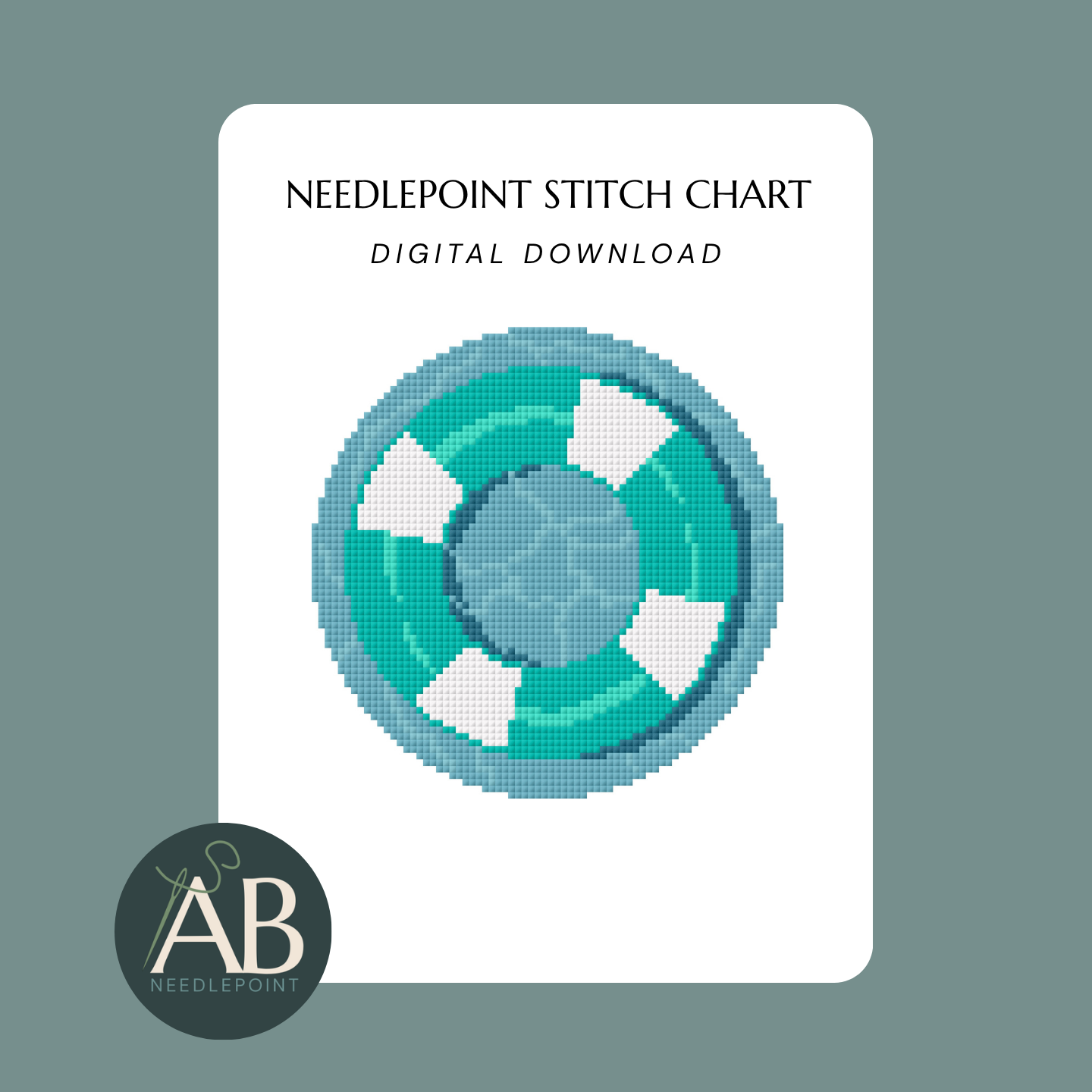 Teal Pool Float | Digital Chart