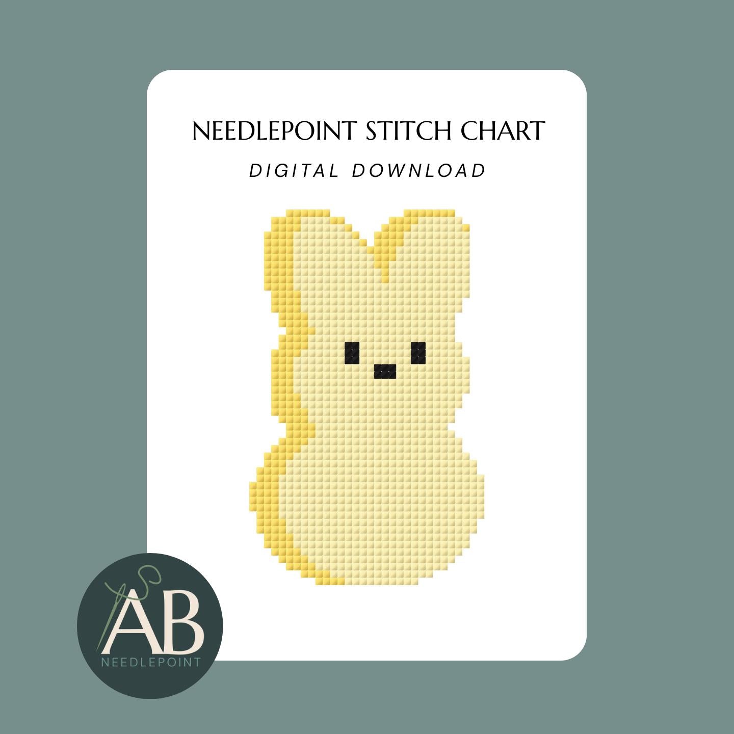 Yellow Marshmallow Easter Bunny | Digital Chart
