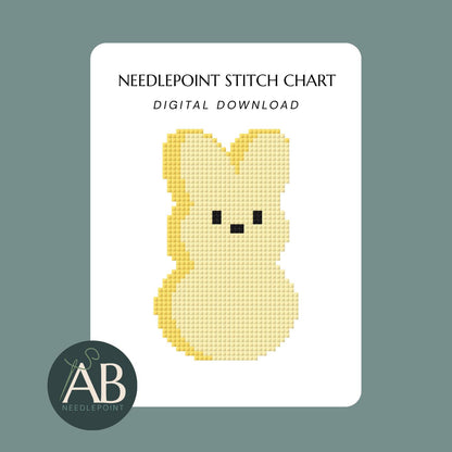 Yellow Marshmallow Easter Bunny | Digital Chart