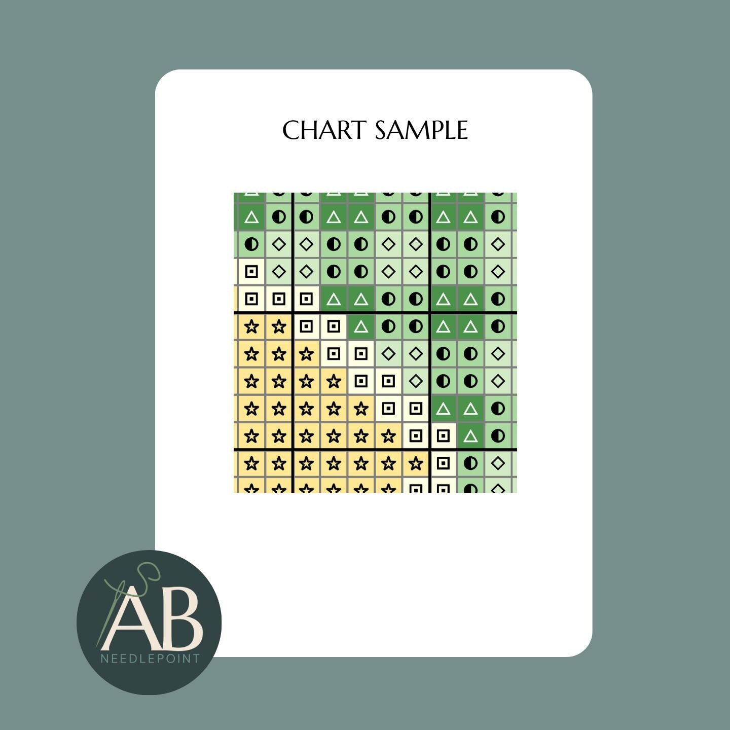 Green Gingham Easter Egg with Bunny Silhouette | Digital Chart
