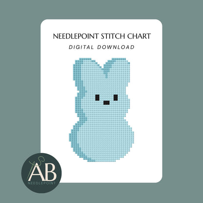 Blue Marshmallow Easter Bunny | Digital Chart