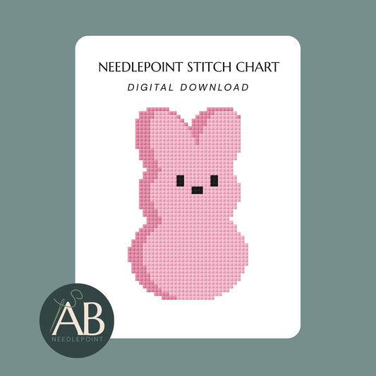 Pink Marshmallow Easter Bunny | Digital Chart