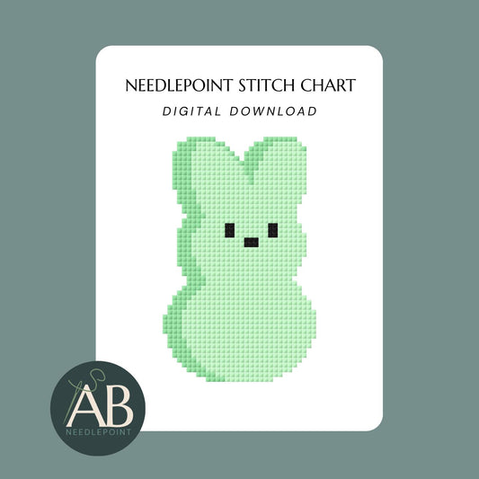 Green Marshmallow Easter Bunny | Digital Chart