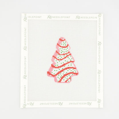 Christmas Tree Cake Needlepoint Canvas