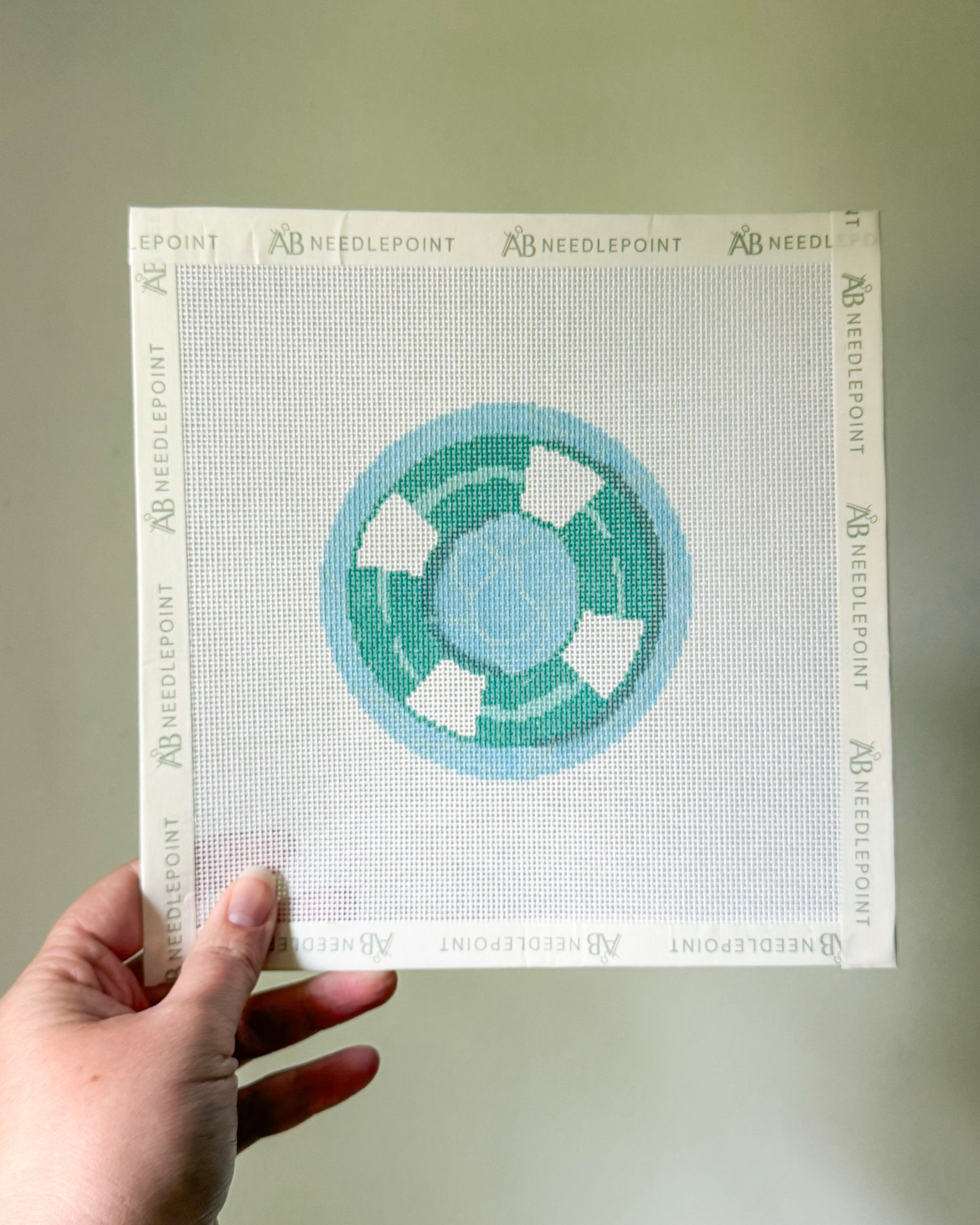 Teal Pool Float Needlepoint Canvas