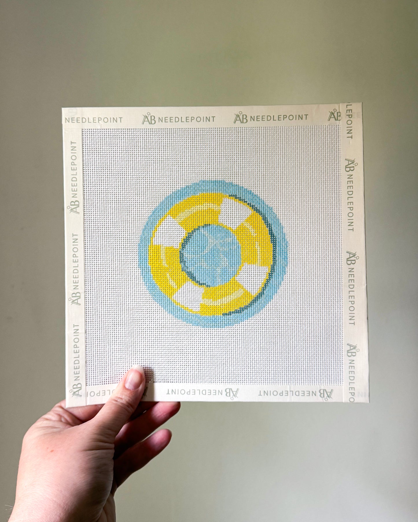 Yellow Pool Float Needlepoint Canvas