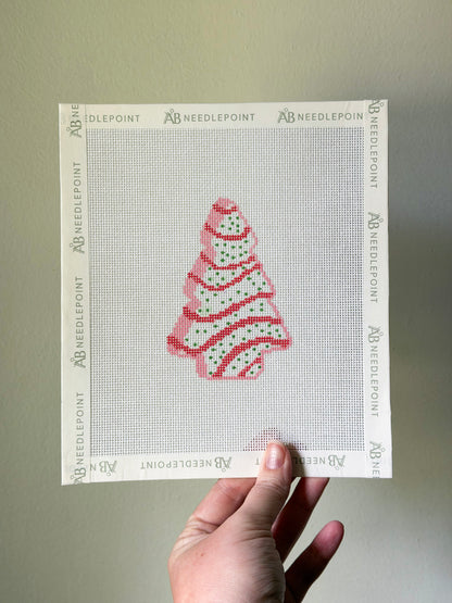 Christmas Tree Cake Needlepoint Canvas