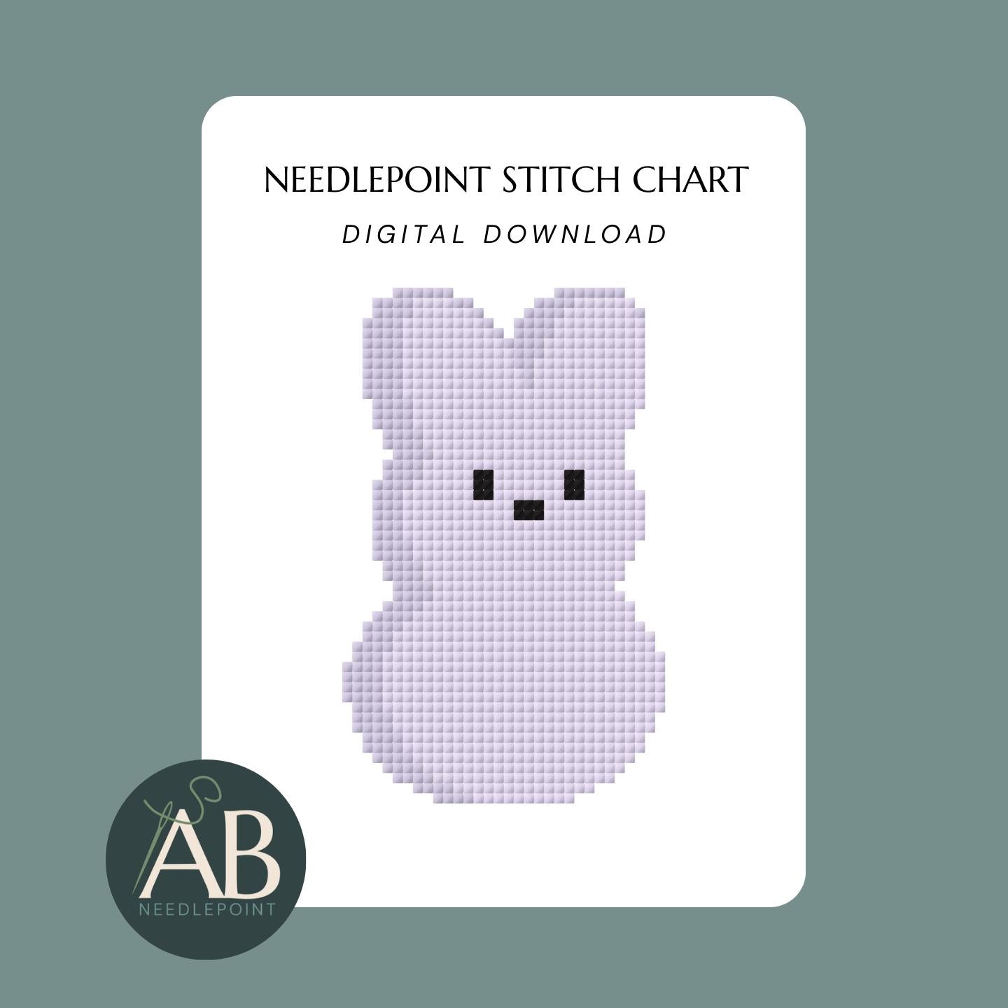 Purple Marshmallow Easter Bunny | Digital Chart