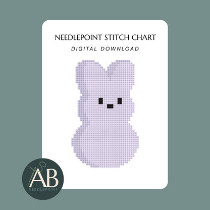 Purple Marshmallow Easter Bunny | Digital Chart