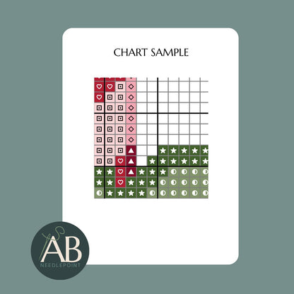Candy Cane with Bow | Digital Chart