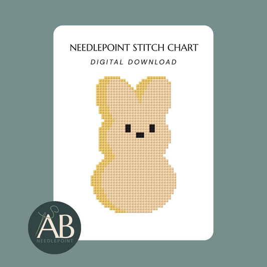 Orange Marshmallow Easter Bunny | Digital Chart