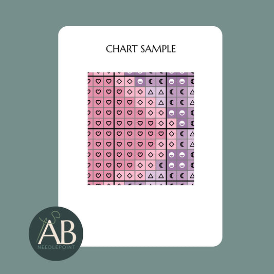 Purple Gingham Easter Egg with Bunny Silhouette | Digital Chart
