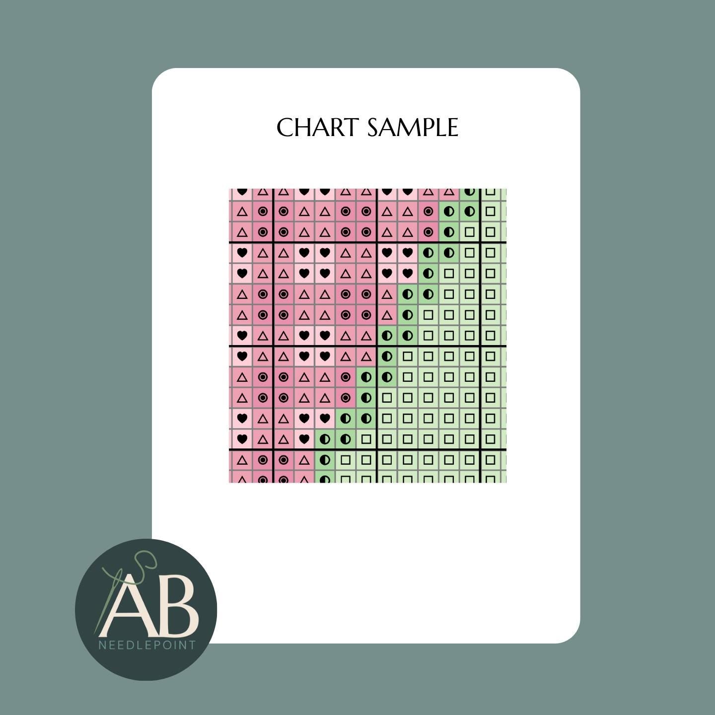 Pink Gingham Easter Egg with Bunny Silhouette | Digital Chart