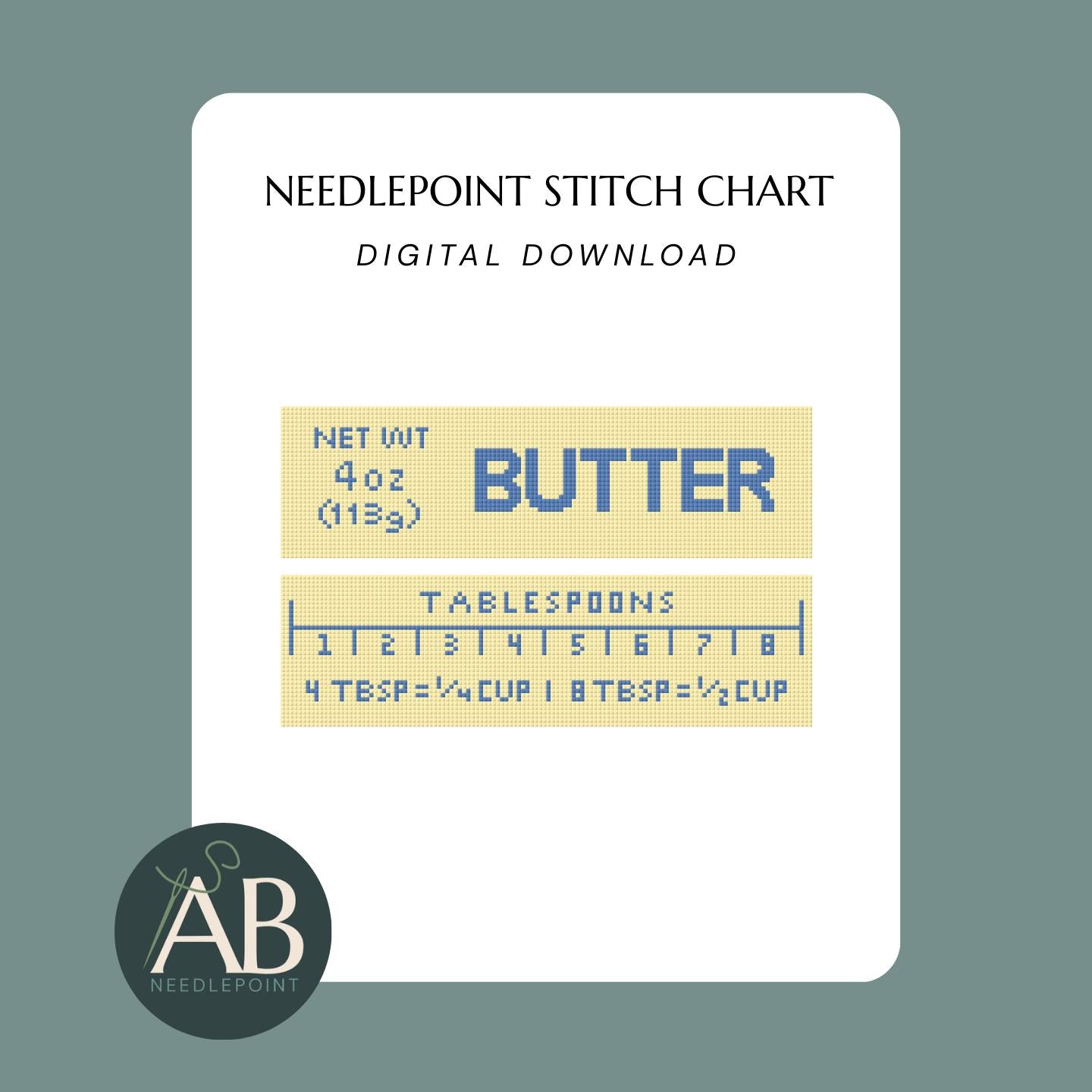 Butter Stick - Double-Sided Design | Digital Chart