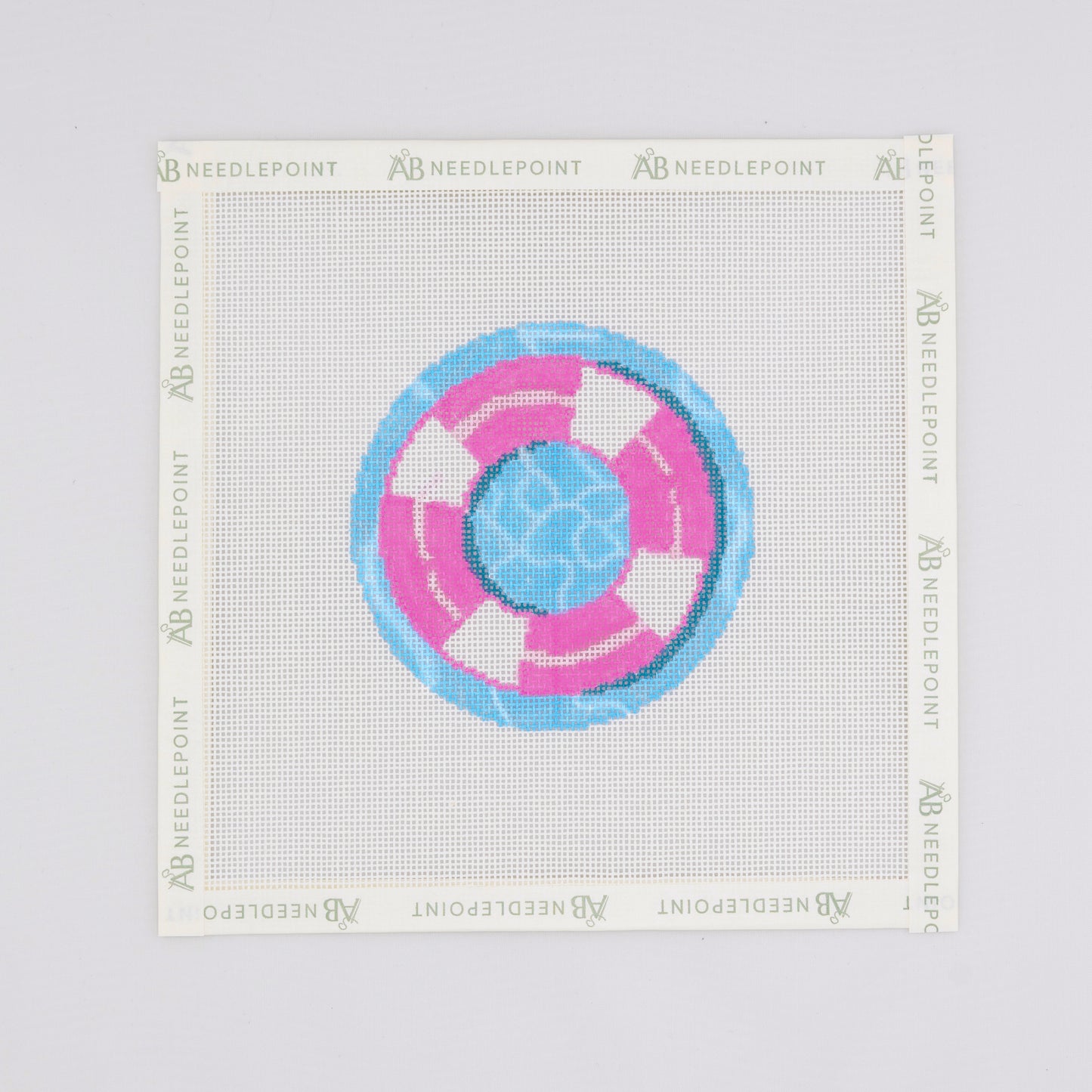 Pink Pool Float Needlepoint Canvas