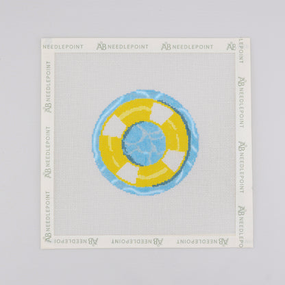 Yellow Pool Float Needlepoint Canvas