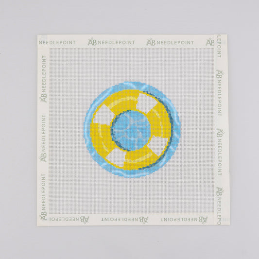 Yellow Pool Float Needlepoint Canvas
